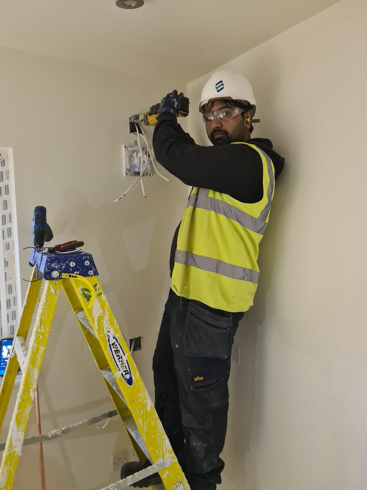 Electrician working